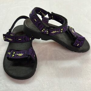 Jumping Jacks Lizard Hook & Loop Little Boys Purple Sandals Size 11